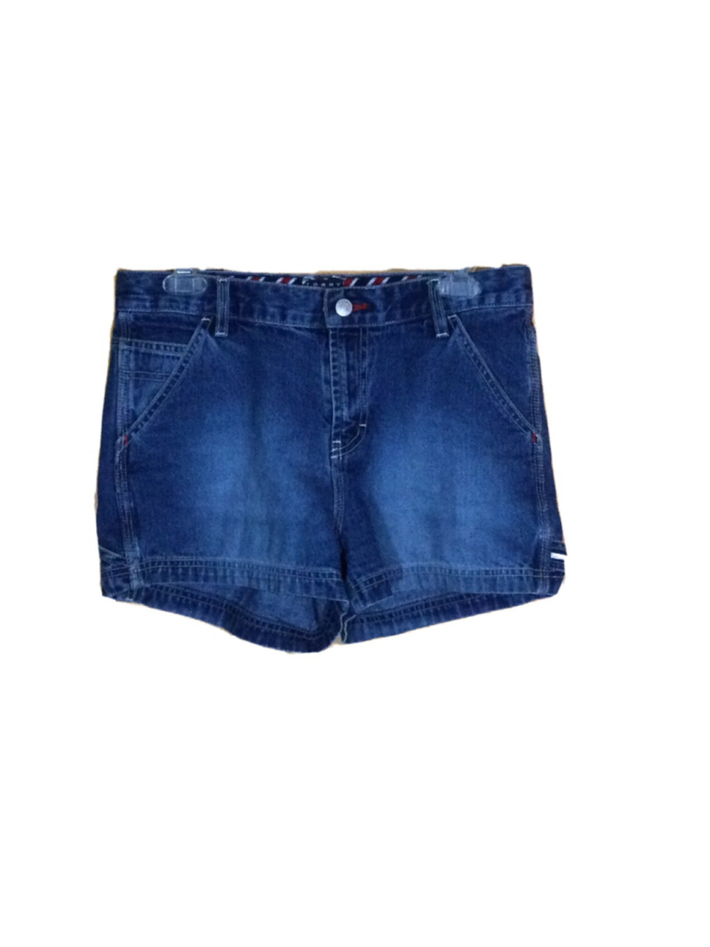 Tommy Hilfiger Women's Carpenter Jean Shorts Size 9 Vintage Utility Y2K Jean